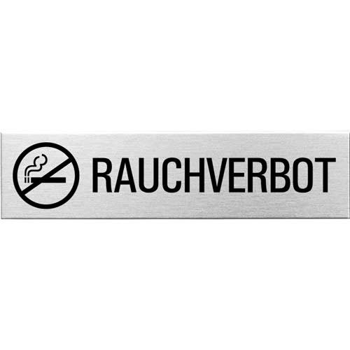 Textschild mit Rauchverbot Symbol und Schriftzug Rauchverbot