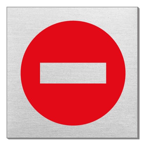 Rotes Durchgang verboten Piktogramm auf quadratischem Hintergrund