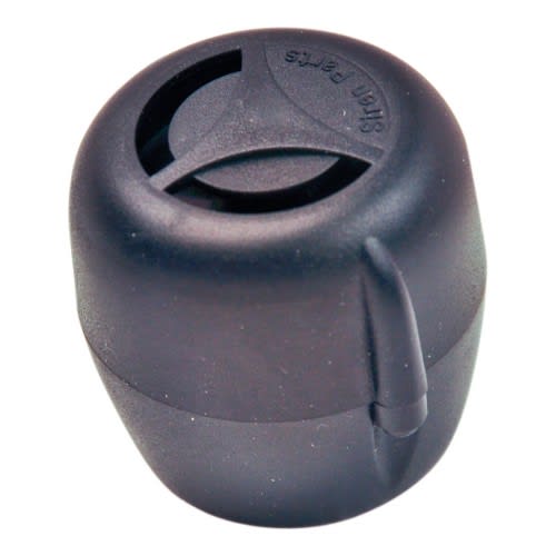 Ersatzhupe verstärkte Hupe schwarz rund mit Anschlusskabel