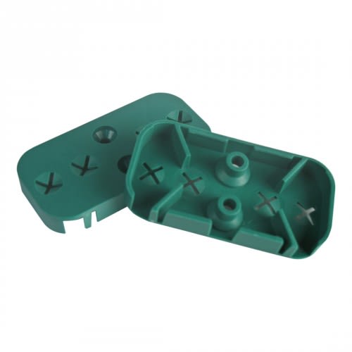 1 Set grüne Ersatzunterplatten für Haubenbefestigung, Kunststoffteile mit Kreuzmarkierungen
