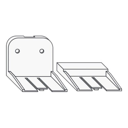 Ersatzbefestigungsset für Fluchttürhaube Typ K aus Metall, bestehend aus zwei Befestigungselementen