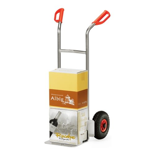 FETRA Alukarre A1125L mit kleiner Schaufel und zwei Kartons beladen, Tragkraft 150 kg