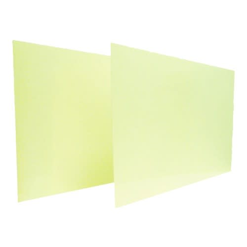 Langnachleuchtende Platte für Rettungsplanrahmen in gelblicher Farbe