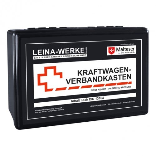 KFZ Verbandkasten Unser Bester von LEINA-WERKE mit Malteser Empfehlung, Kraftwagen-Verbandkasten nach DIN 13164