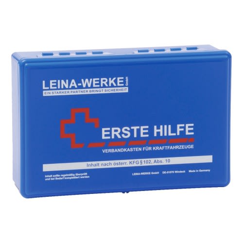 Blauer Verbandkasten KFG Erste Hilfe Kasten für Kraftfahrzeuge von LEINA-WERKE