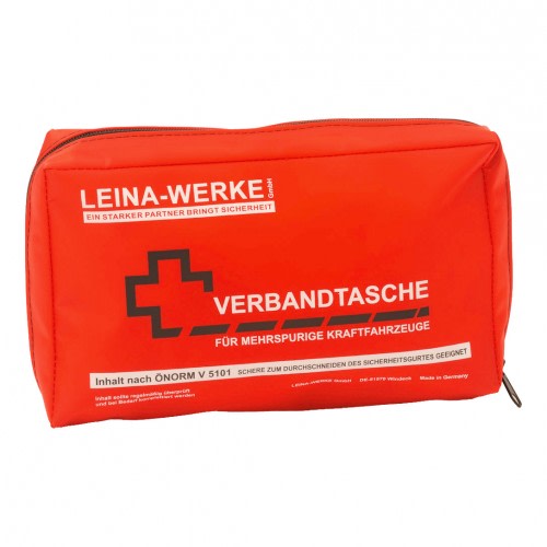 Rote Verbandtasche ÖNORM von LEINA-WERKE für mehrspurige Kraftfahrzeuge
