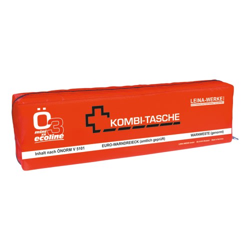Mini-Kombitasche Ö3 Mini XS rote Kombi-Tasche mit Euro-Warndreieck und Warnweste