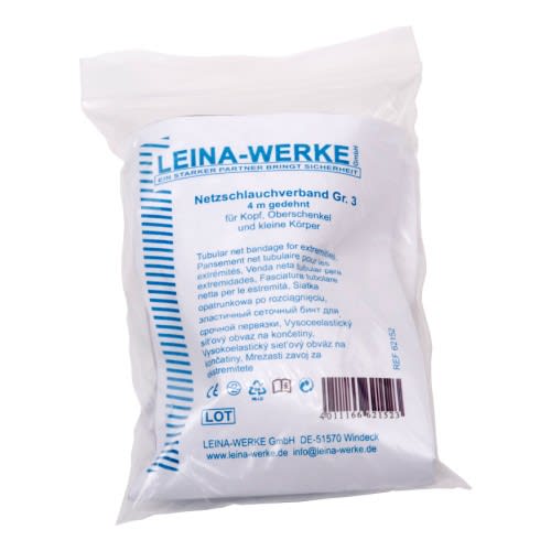 Netzschlauchverband Gr. 3 von LEINA-WERKE, 4 Meter gedehnt, für Kopf, Oberschenkel und kleine Körper