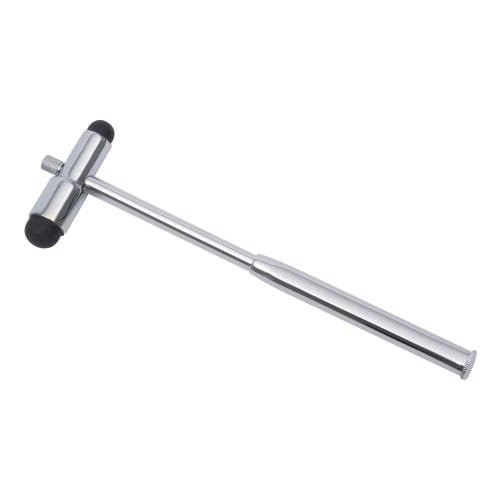 Reflexhammer mit Metallgriff und Gummiköpfen zur neurologischen Untersuchung