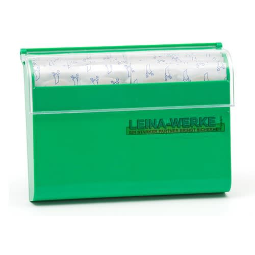 Grüner Pflasterspender ONE von LEINA-WERKE mit Pflasterrolle
