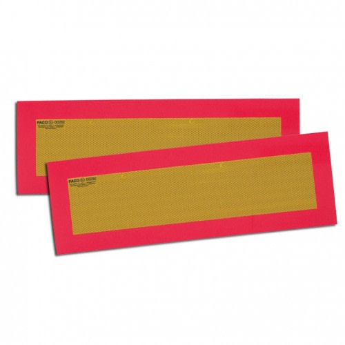 2er Set Heckmarkierung Halbmarkierung für Lkw-Anhänger und Auflieger rot-gelb reflektierend