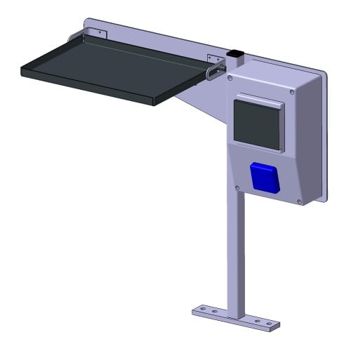 E-Bike Ladestation Z Ladegerät für Fahrradgarage und Bikebox, Wandhalterung mit Ablagefläche