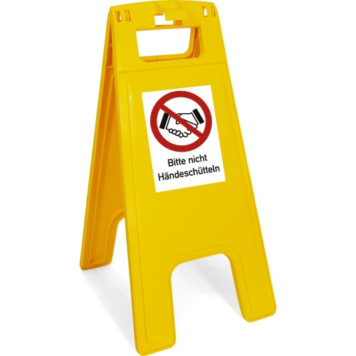 Warnaufsteller Bitte nicht Händeschütteln