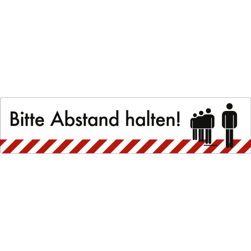 Fußbodenaufkleber Bitte Abstand halten (rutschhemmend)