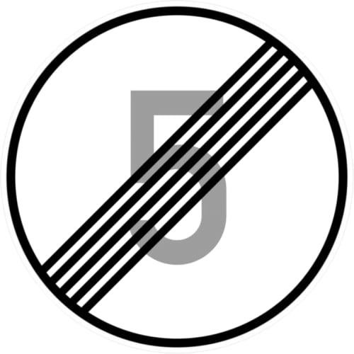 Ende der zulässigen Höchstgeschwindigkeit 5 km/h (Verkehrsschild Nr. 278-5)