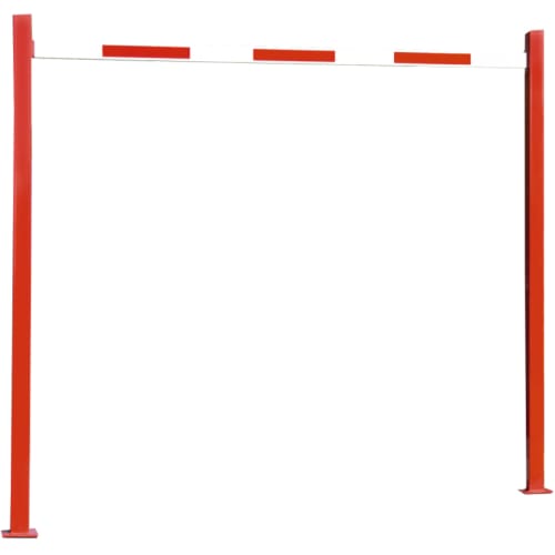 Höhenbegrenzungssperre COMPACT starr in rot und weiß zur Höhenbegrenzung