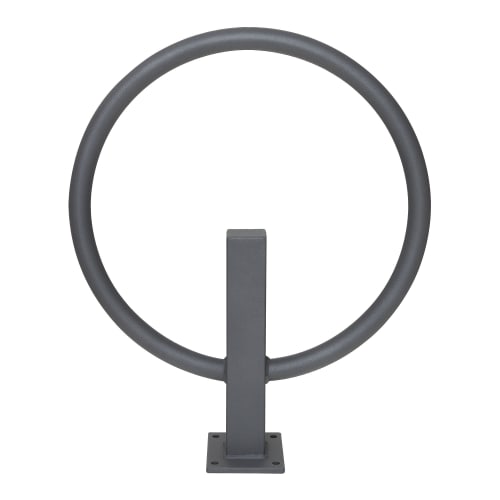 Runder Anlehnbügel GIRO aus Metall in grauer Farbe