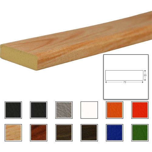 Flächenschutzprofil Knuffi InvisibleLine Typ S selbstklebend in Holzoptik mit den Maßen 75x25 mm