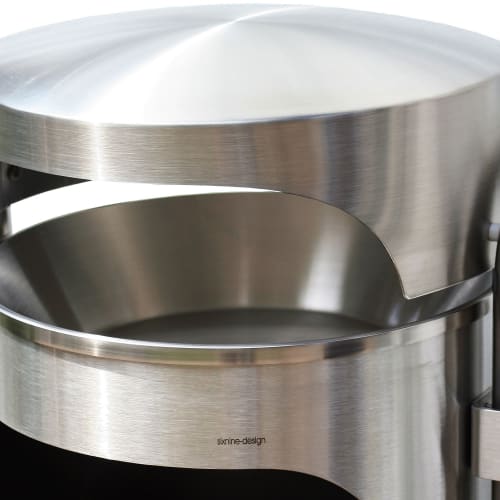 Trichtereinsatz aus Edelstahl für Abfallbehälter Supra, modernes Design