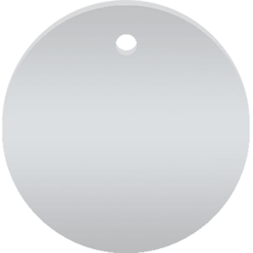 Runde Werkzeugmarke ohne Gravur aus Edelstahl mit Loch zum Aufhängen