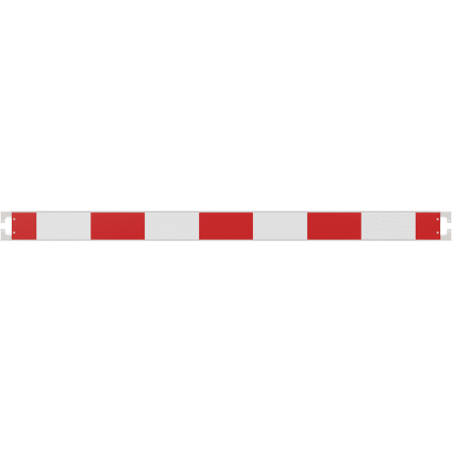 TL-Tastleiste mit rot-weißen reflektierenden Streifen, lang und schmal