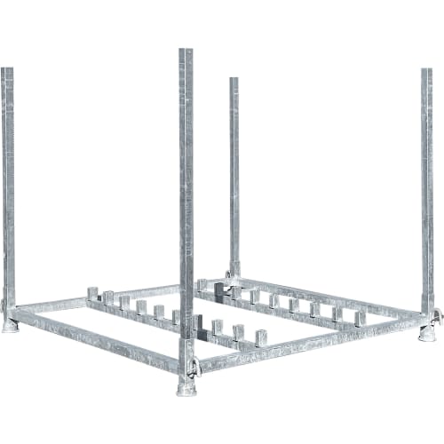 Stapelpalette aus Metall für die Lagerung von Polizeigittern
