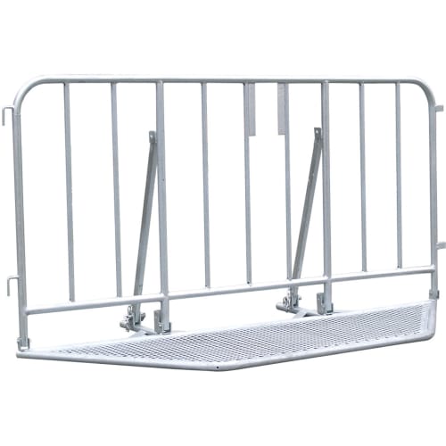 Polizeigitter / Hamburger Gitter aus Metall mit Gitterboden und vertikalen Stäben