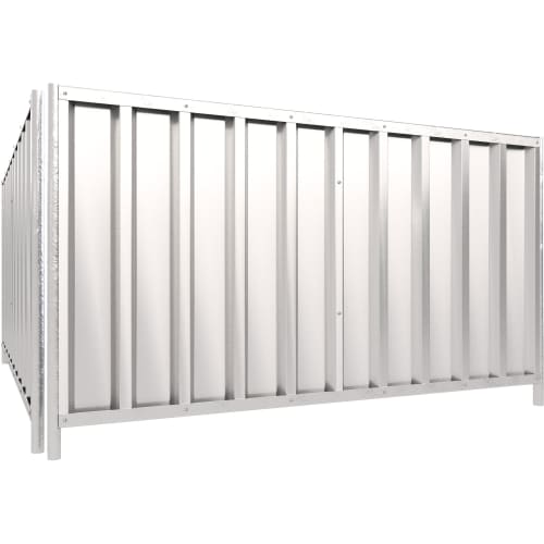 Mobilzaun SCREEN aus Metall mit vertikalen Streben und stabiler Rahmenkonstruktion