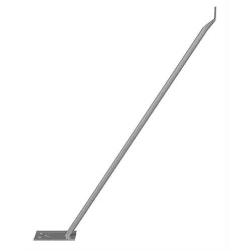 Stützstrebe für Bauzäune aus Metall mit Bodenplatte