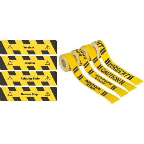 m2-Antirutschbelag Warnmarkierung | mit Text in deutsch oder englisch