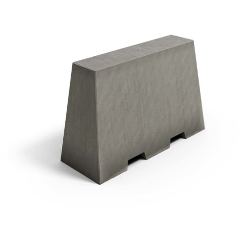 Graue Betonschutzwand Trapezstein 1000 mm mit Gabelstapleraussparung