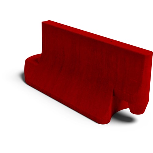 Rotes Betonleitelement Mittelstück als Betonleitwand