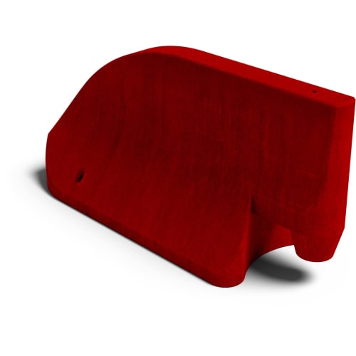 Rotes Betonleitelement Endstein als Betonleitwand für Verkehrssicherung