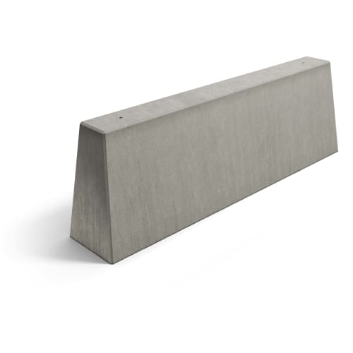 Graue Betonschutzwand Trapezstein 2000 mm Länge