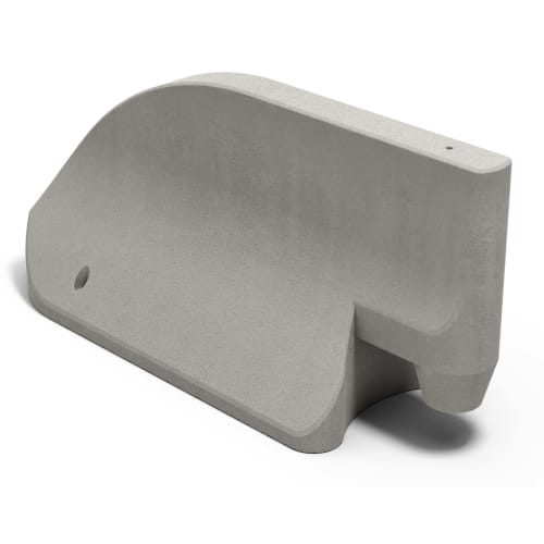 Betonleitwand Endstein grau aus Betonleitelement