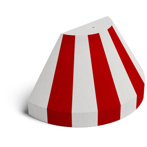 LKW-Anfahrschutz aus Beton Typ III mit rot-weißen Streifen