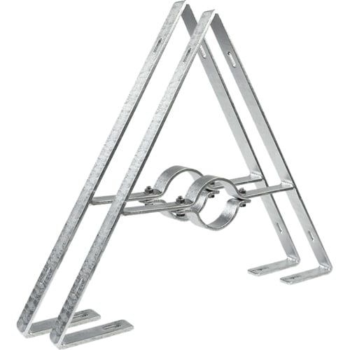 Dreieckschelle aus Metall zur Befestigung von Parkscheinautomaten