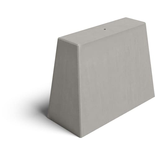 Graue Betonschutzwand in Trapezstein-Form mit einer Höhe von 1130 mm