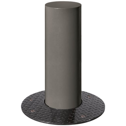 Versenkbarer Poller ODESSA aus Stahl mit runder Grundplatte