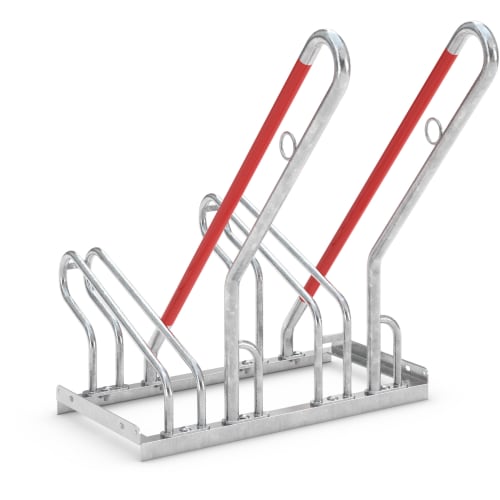 Anlehnbügel Fahrrad CYCLESECURE 2500 Fahrradständer aus Metall mit rotem Schutzüberzug