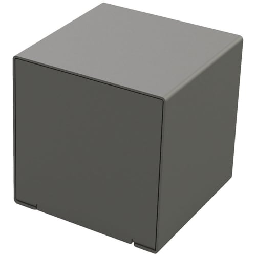 Sitzwürfel Kube aus Stahl in grauer Farbe