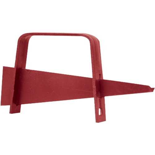 Rote Verschwertungsklammer für Stützen mit Durchmesser von 48 bis 76 mm