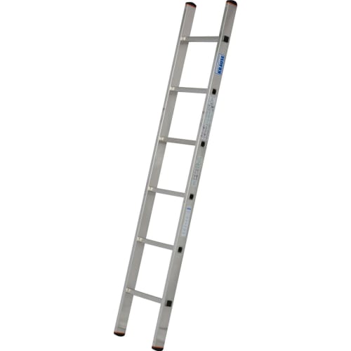 Einteilige Sprossen-Anlegeleiter MONTO Sibilo aus Aluminium mit rutschfesten Endkappen
