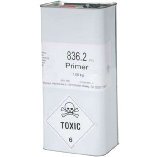 Kanister mit Primer 836.2 für Fahrbahnmarkierungsfolie, 7 kg, mit toxischem Gefahrensymbol