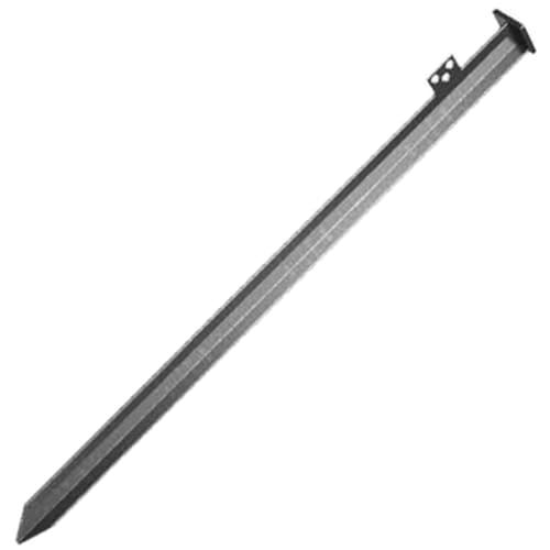 Erdungsstab aus T-Profil aus Metall mit spitzem Ende und Befestigungsöse