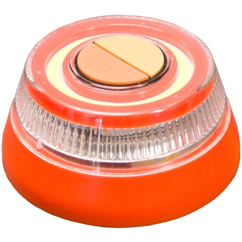 Blinklicht für Leitkegelaufsatz ALLROUND in orange mit zwei Schaltern
