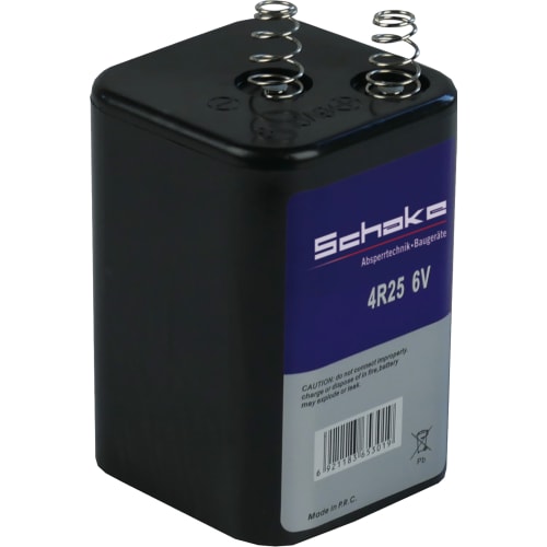 Schake Blockbatterie 4R25 6V mit zwei Federkontakten