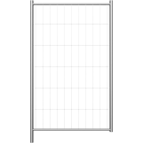 Bauzauntor WACHTWERK X® Torelement für Mobil-Bauzaun PROFI aus Metall mit Gitterstruktur