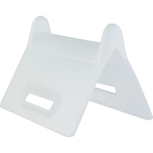 weißer Kantenschutzwinkel 90 Grad aus Kunststoff mit Grifföffnung