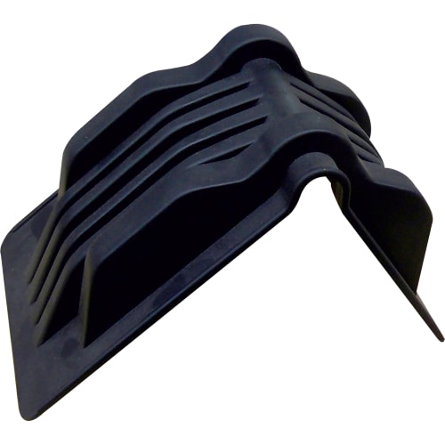 Schwarzer Kantenschutzwinkel aus Kunststoff mit 100 Grad Winkel